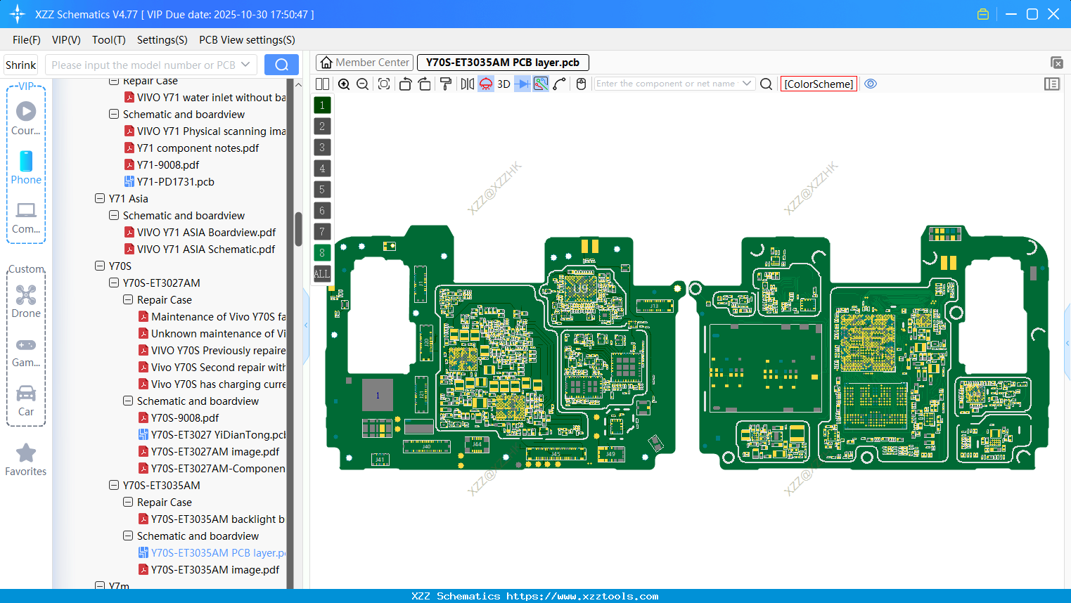 VIVO Y70S-ET3035AM PCB Layer